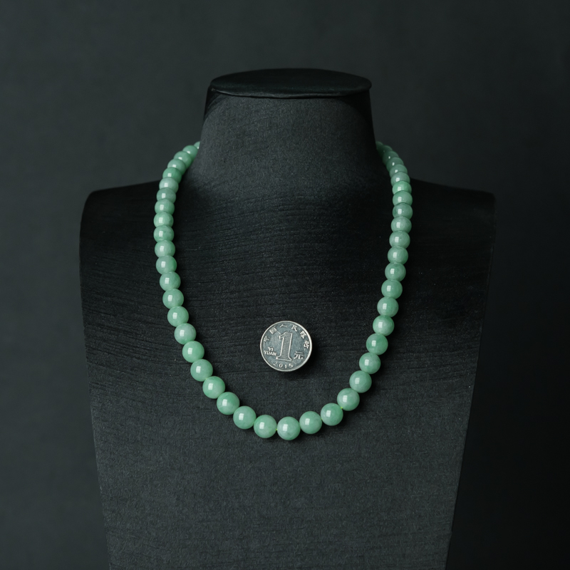 糯种翡翠项链-红掌柜