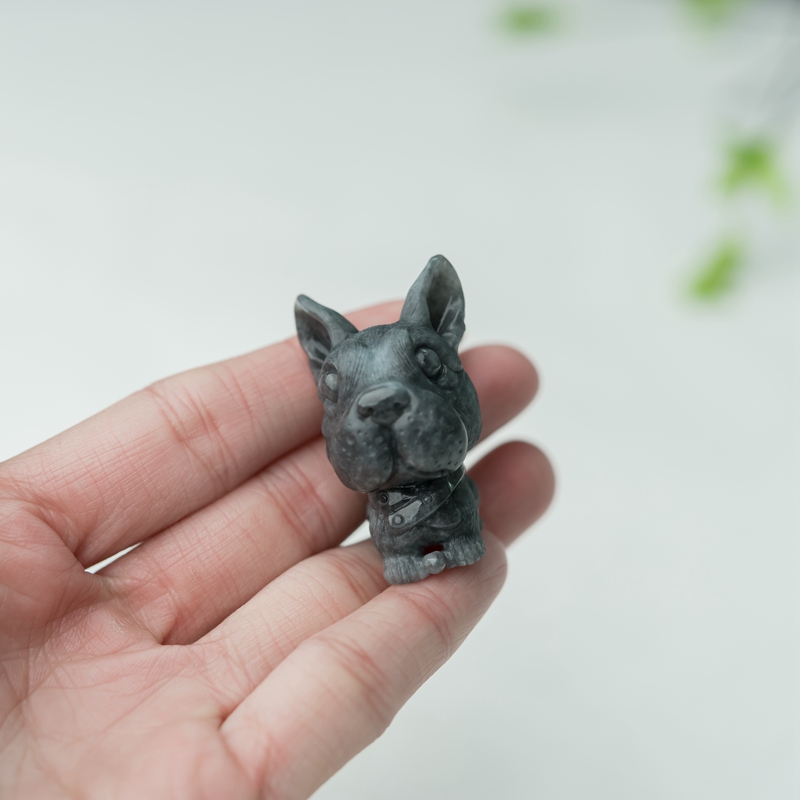 糯种翡翠旺财小摆件-红掌柜