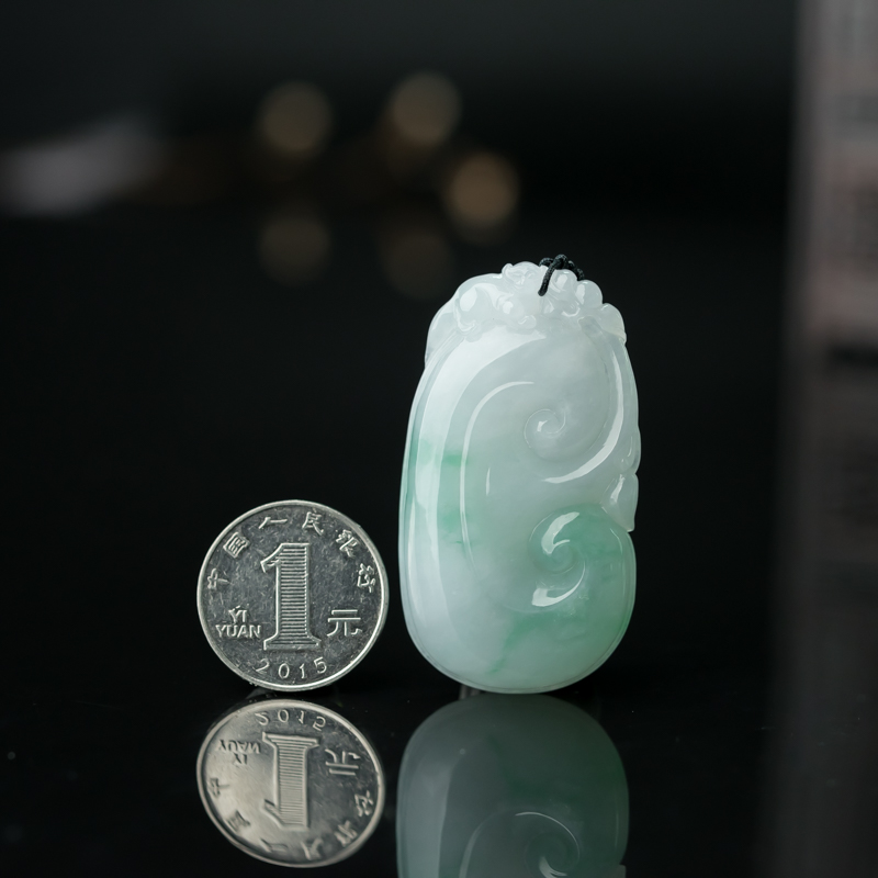 糯种翡翠如意吊坠-红掌柜