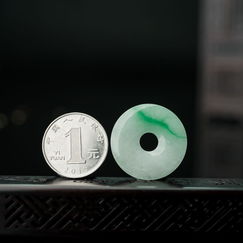 天然翡翠平安扣吊坠-红掌柜