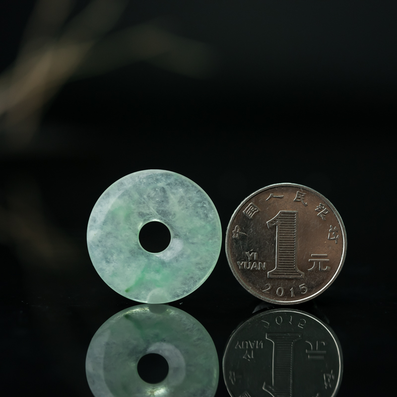 天然翡翠平安扣吊坠-红掌柜