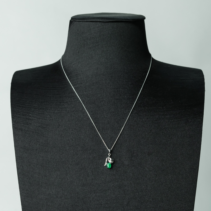 翡翠随形吊坠-红掌柜