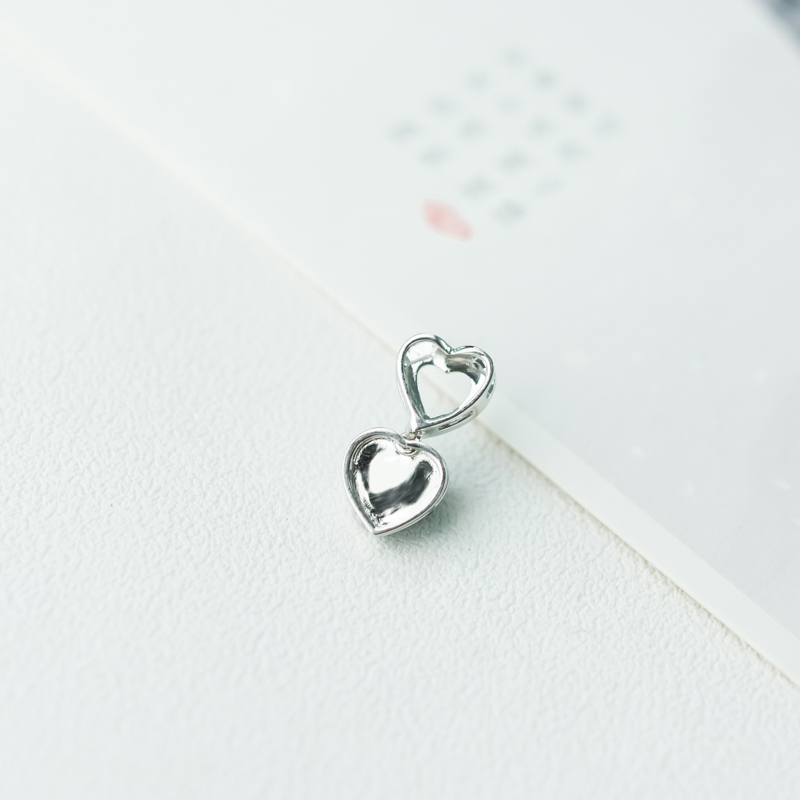 18K糯种翡翠桃心吊坠-红掌柜