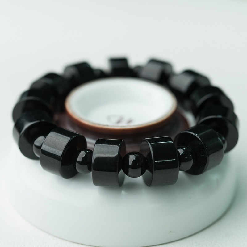 糯种墨翠手串-红掌柜