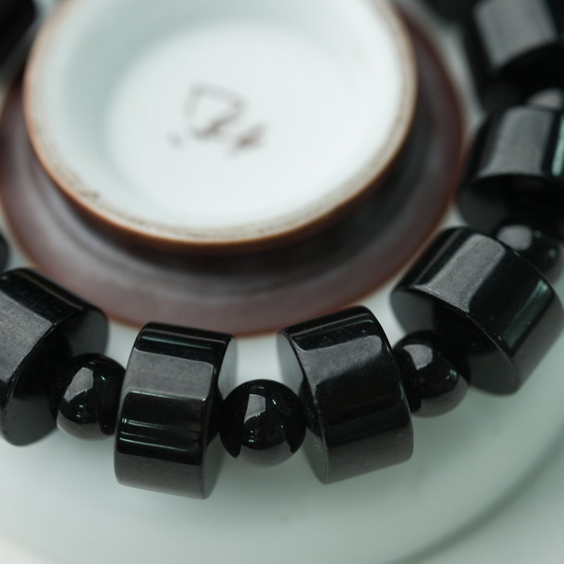 缅甸墨翠手串-红掌柜