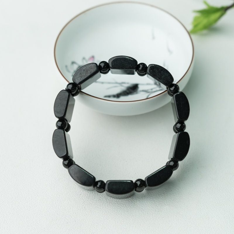 糯种墨翠手串-红掌柜