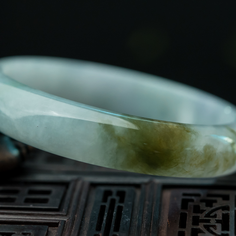 飘翠翡翠平安镯-红掌柜