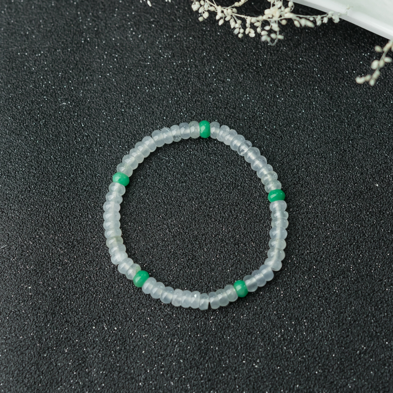 缅甸天然翡翠手串-红掌柜