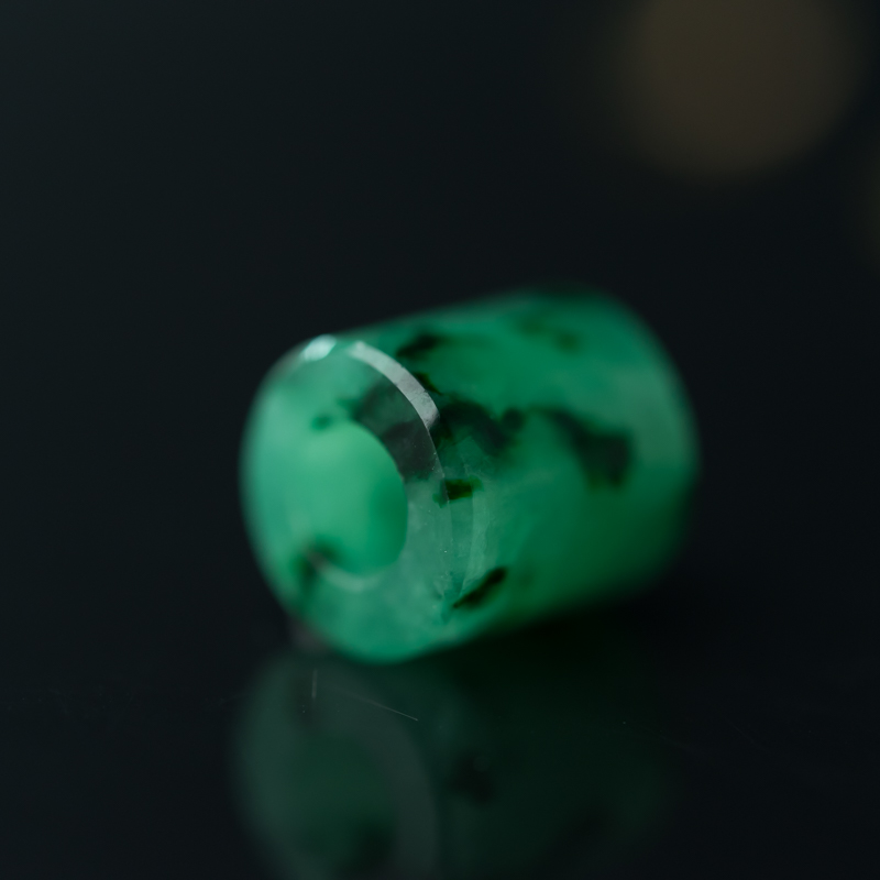 缅甸天然糯冰种飘花翡翠吊坠-红掌柜