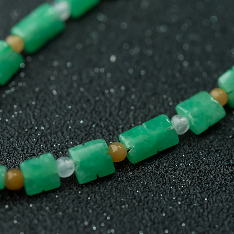 缅甸天然糯冰种翡翠手串-红掌柜