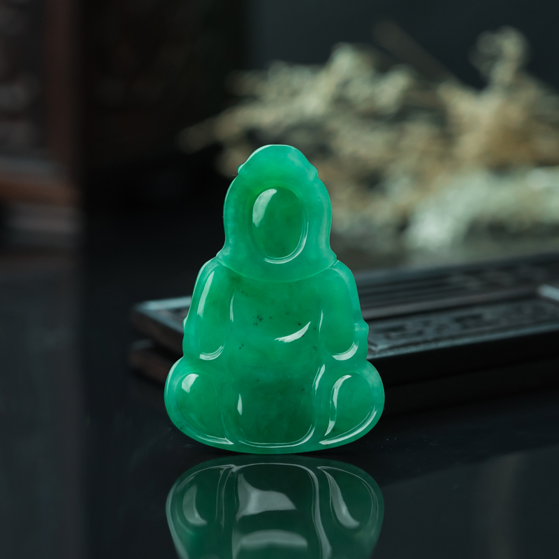 翡翠观音吊坠-红掌柜