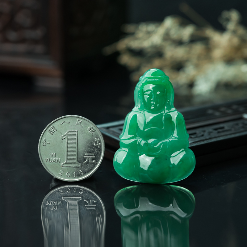 翡翠观音挂坠-红掌柜