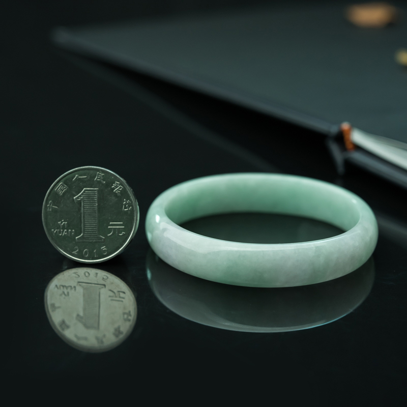 糯种翡翠贵妃镯-红掌柜