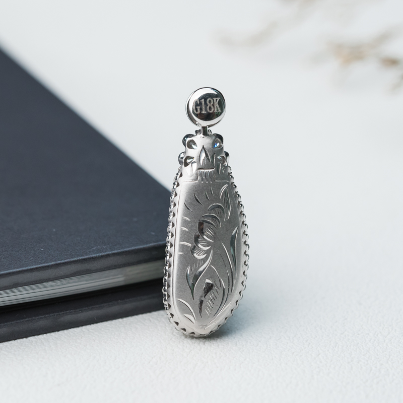 缅甸天然翠绿翡翠福豆吊坠-红掌柜