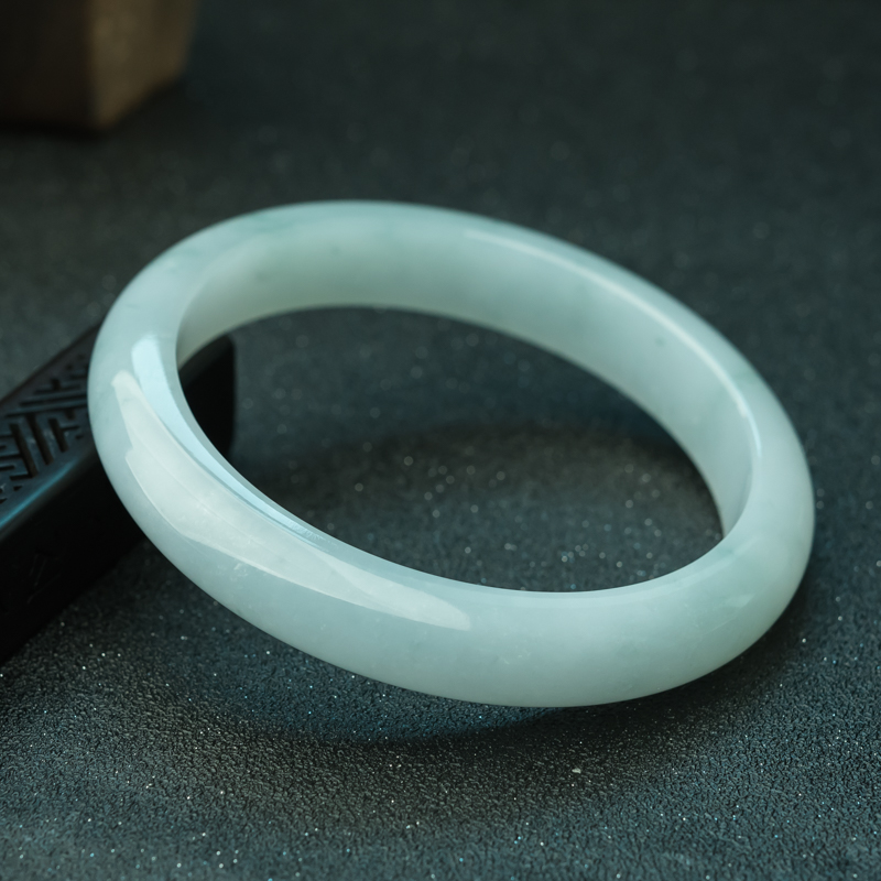 缅甸糯种飘花翡翠臂镯-红掌柜