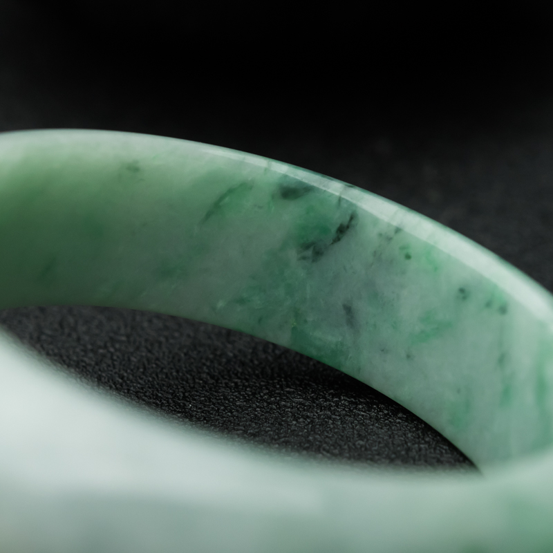 糯种飘花翡翠手镯-红掌柜