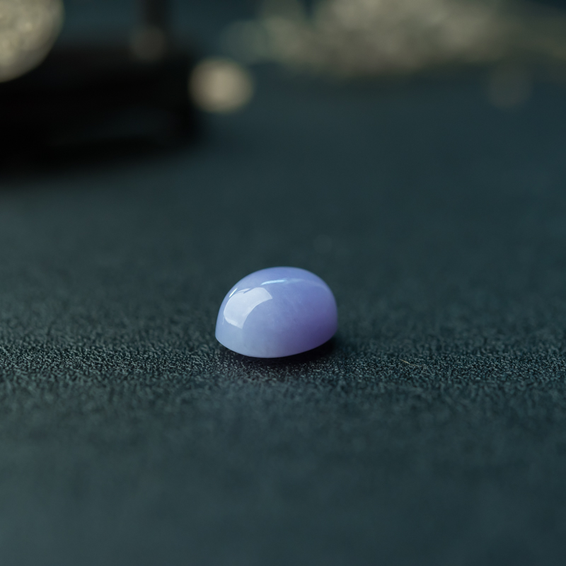 缅甸天然糯种翡翠戒面-红掌柜