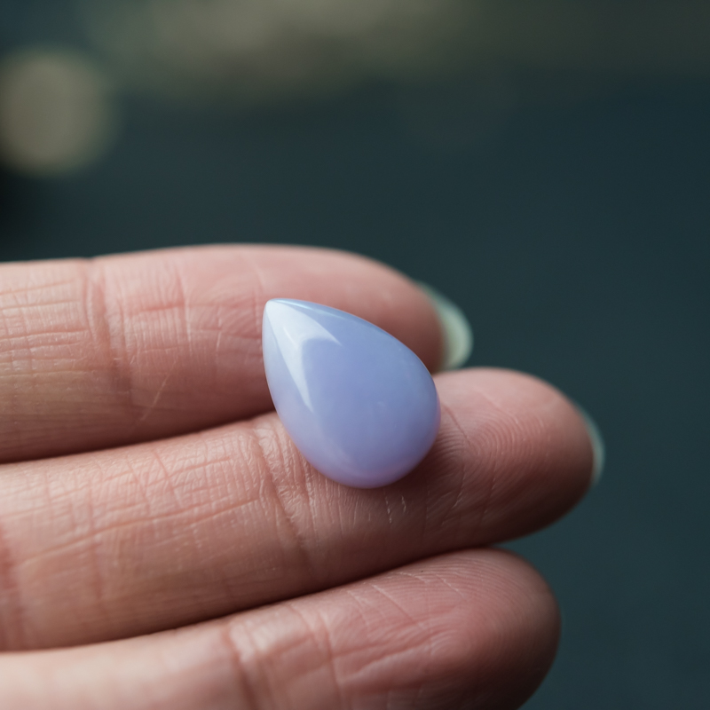 缅甸天然糯种紫罗兰戒面-红掌柜