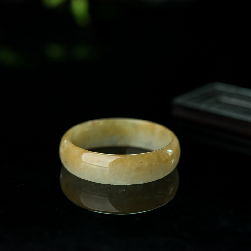 糯冰种黄翡镯-红掌柜