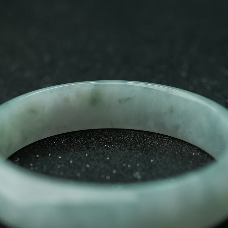 天然翡翠平安镯-红掌柜