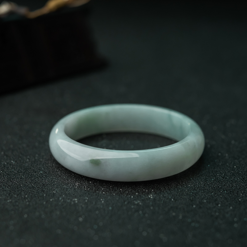 糯冰种翡翠平安镯-红掌柜