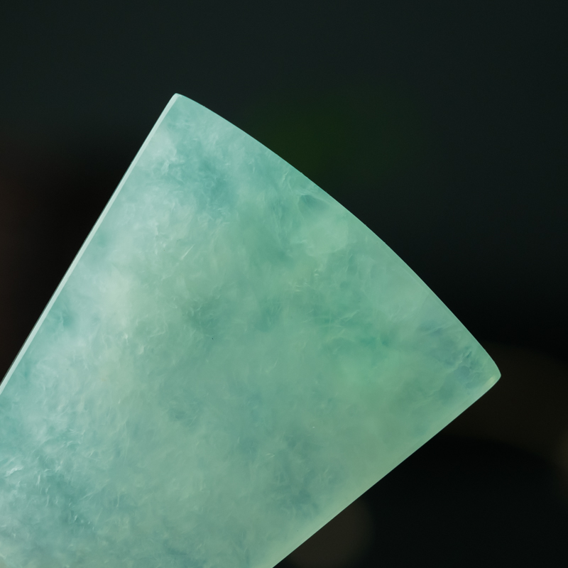 缅甸天然糯冰种晴水翡翠吊坠-红掌柜