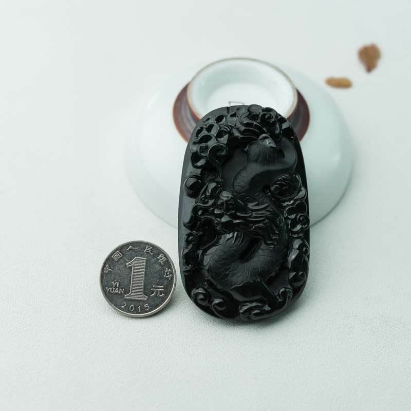 糯种墨翠吊坠-红掌柜