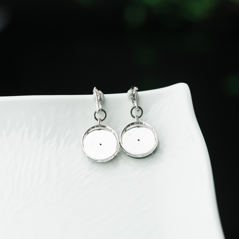 糯种翡翠平安扣耳钉-红掌柜 糯种翡翠平安扣耳钉-红掌柜