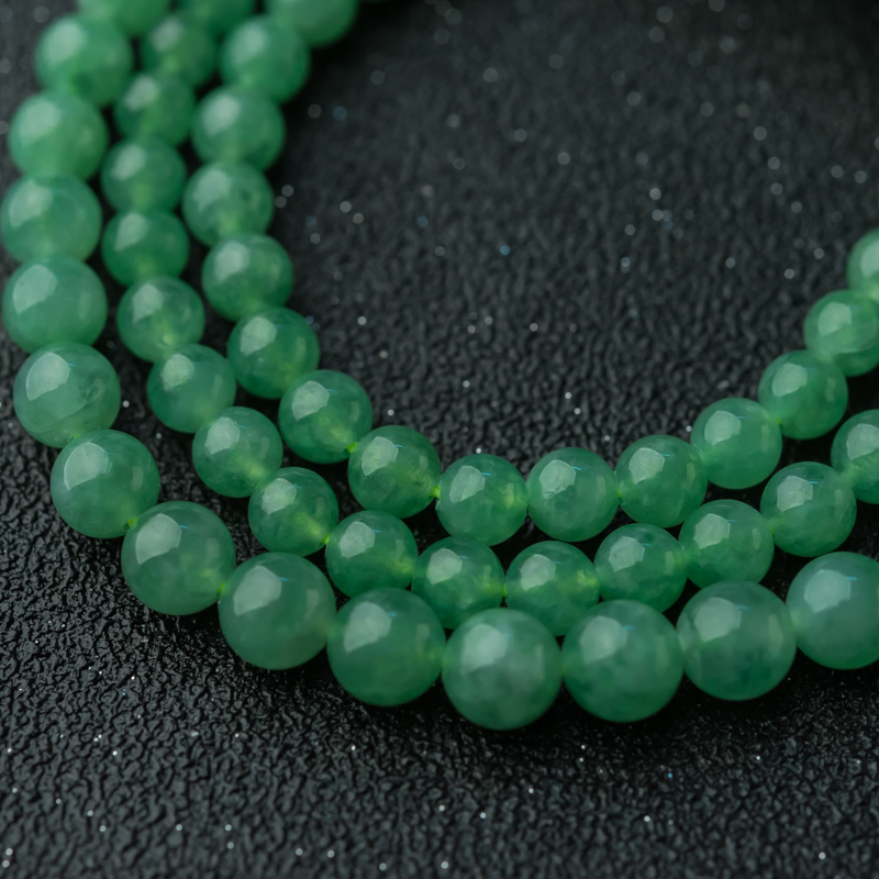 缅甸天然糯冰种翡翠项链-红掌柜