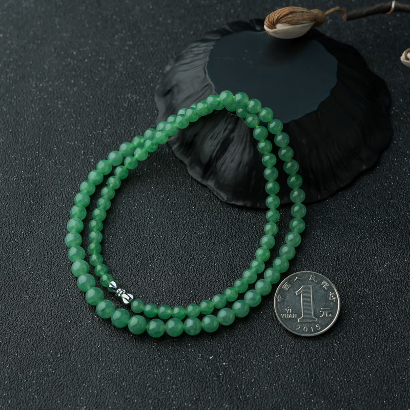 糯冰种翡翠项链-红掌柜