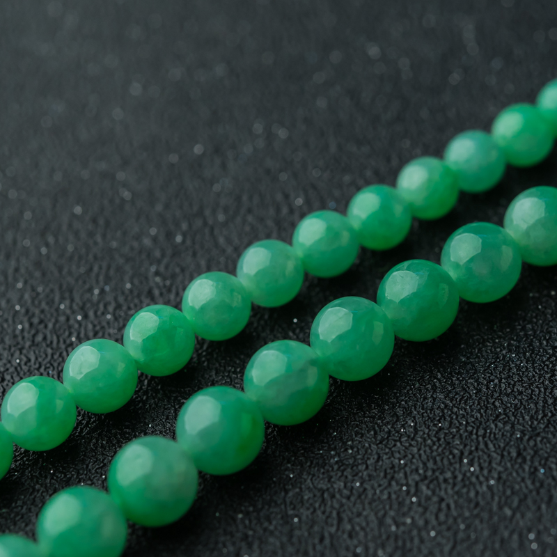 糯种阳绿翡翠项链-红掌柜