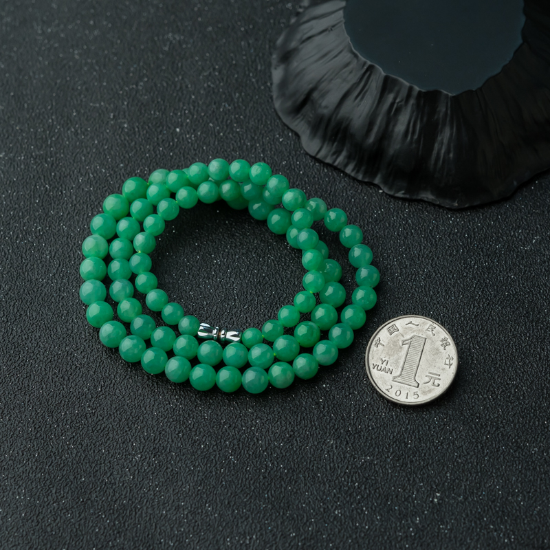 糯种翡翠项链-红掌柜