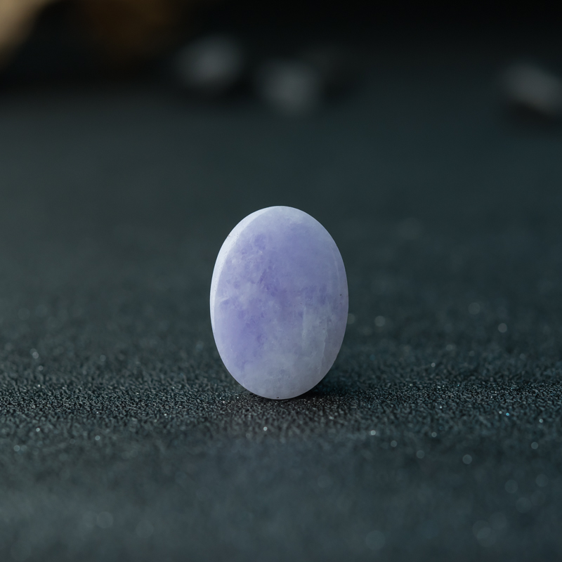 缅甸天然紫罗兰翡翠戒面-红掌柜