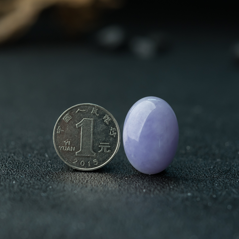 糯种翡翠戒面-红掌柜