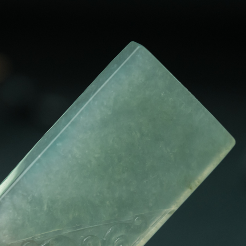 缅甸天然糯冰种晴水翡翠吊坠-红掌柜