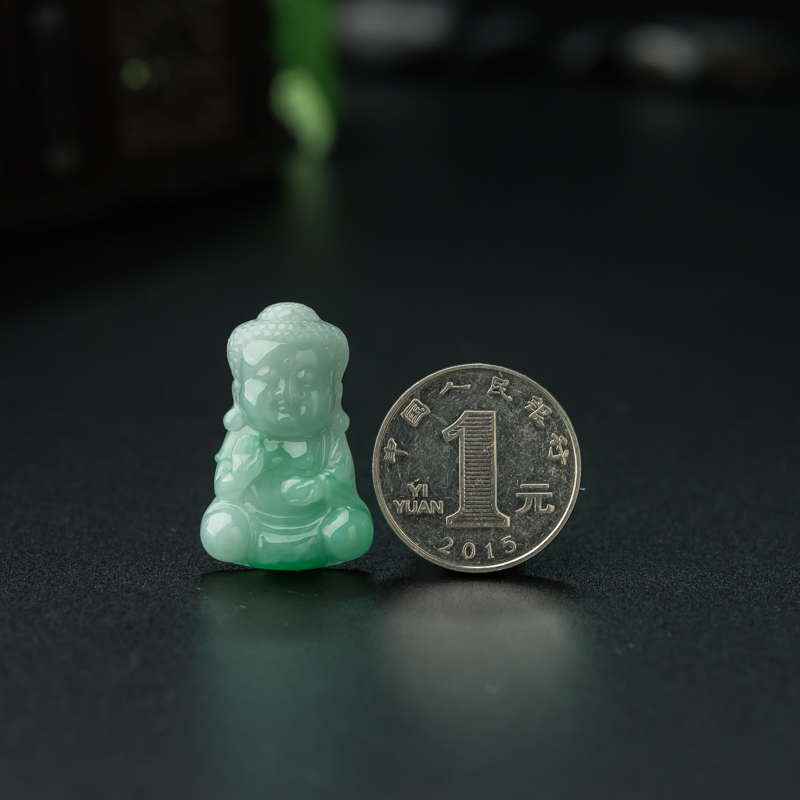 糯种翡翠宝宝佛吊坠-红掌柜