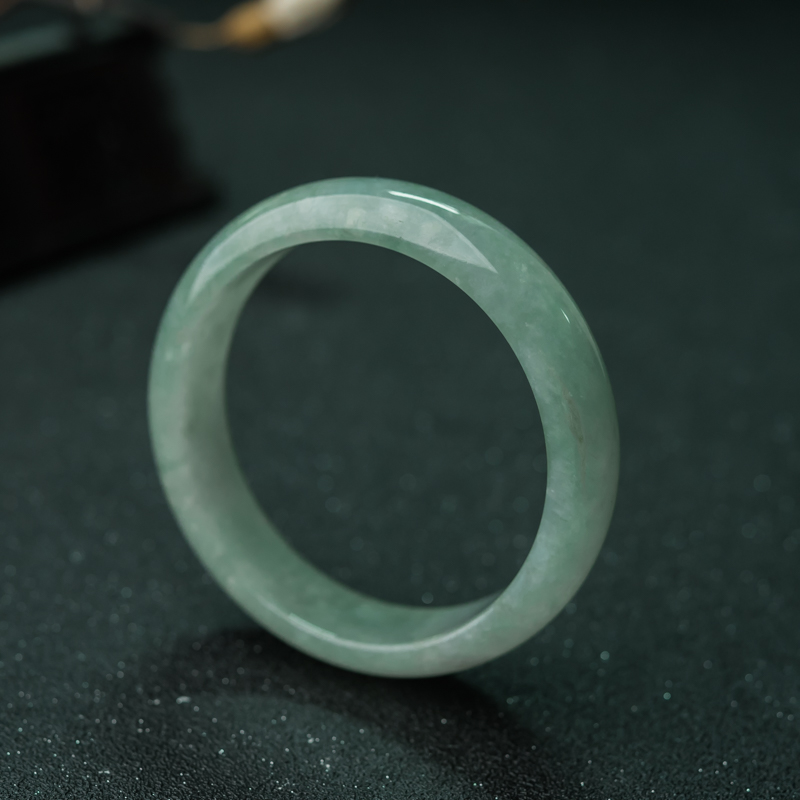 61.3mm糯冰种晴水翡翠平安镯-红掌柜