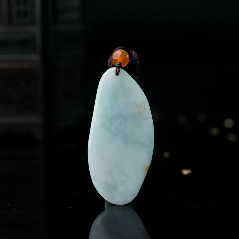 缅甸天然俏色翡翠梅花吊坠-红掌柜