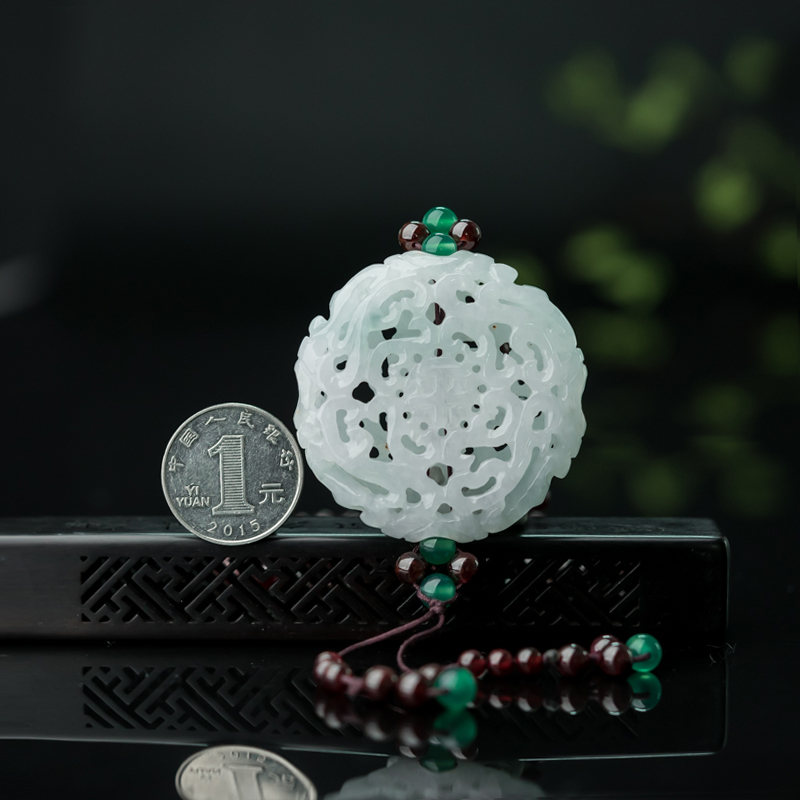 糯种翡翠平安毛衣链-红掌柜