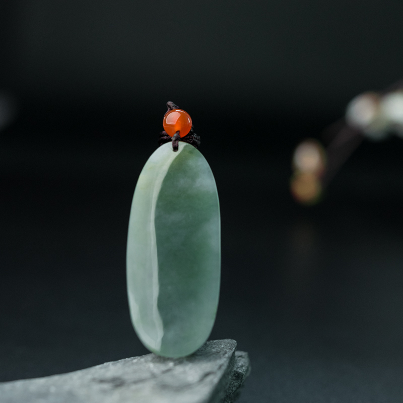 缅甸天然俏色翡翠凤凰吊坠-红掌柜