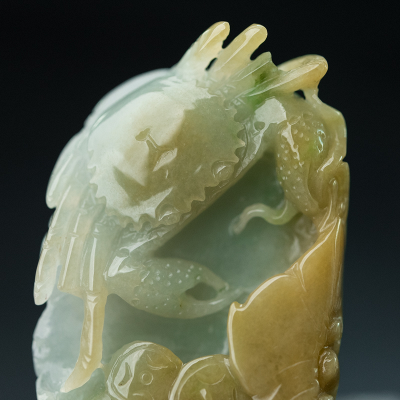 缅甸天然糯种翡翠横财就手吊坠-红掌柜