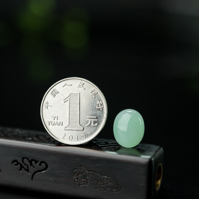 天然翡翠戒面-红掌柜