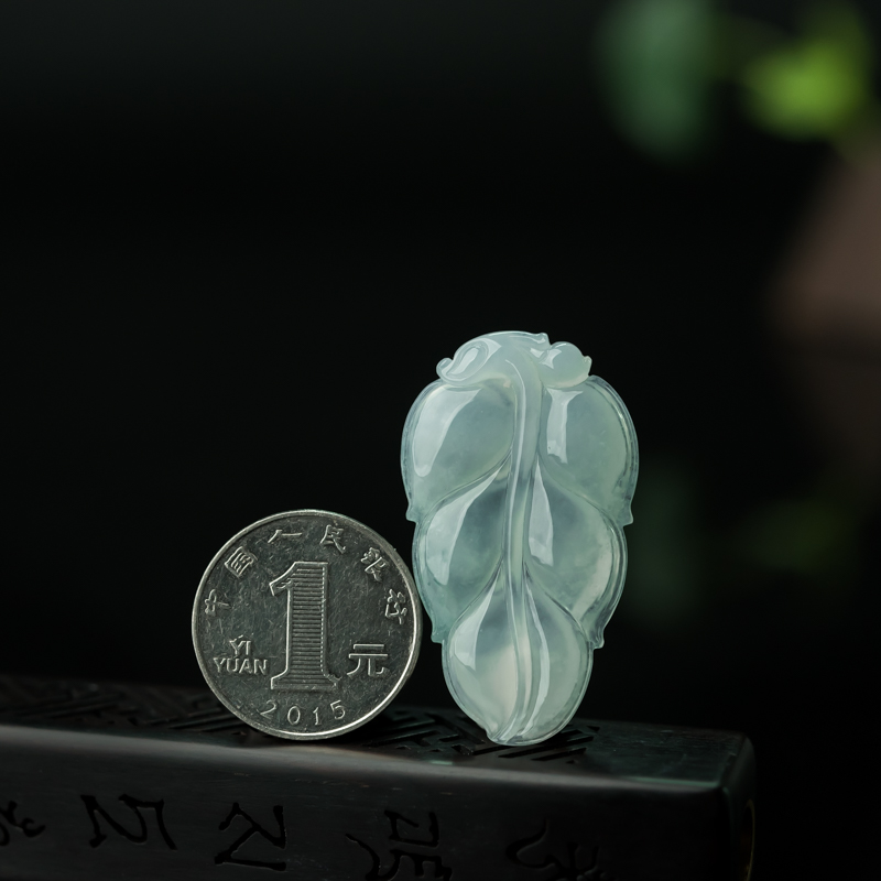 糯冰种翡翠大业有成吊坠-红掌柜