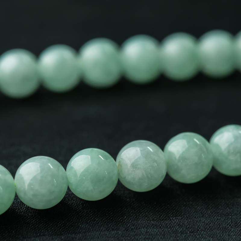 糯种浅绿翡翠项链-红掌柜