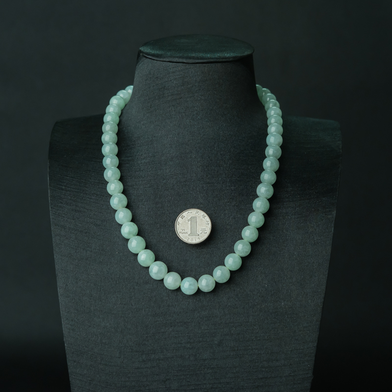 糯种翡翠项链-红掌柜