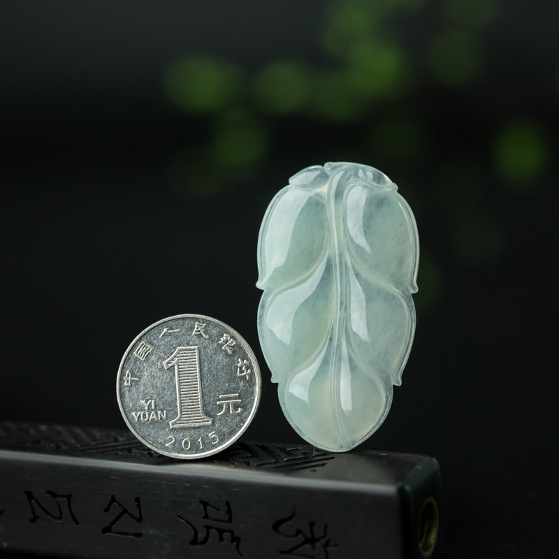 糯冰种翡翠大业有成吊坠-红掌柜