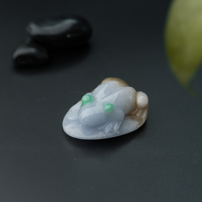 天然糯种福禄寿翡翠招财进宝吊坠-红掌柜