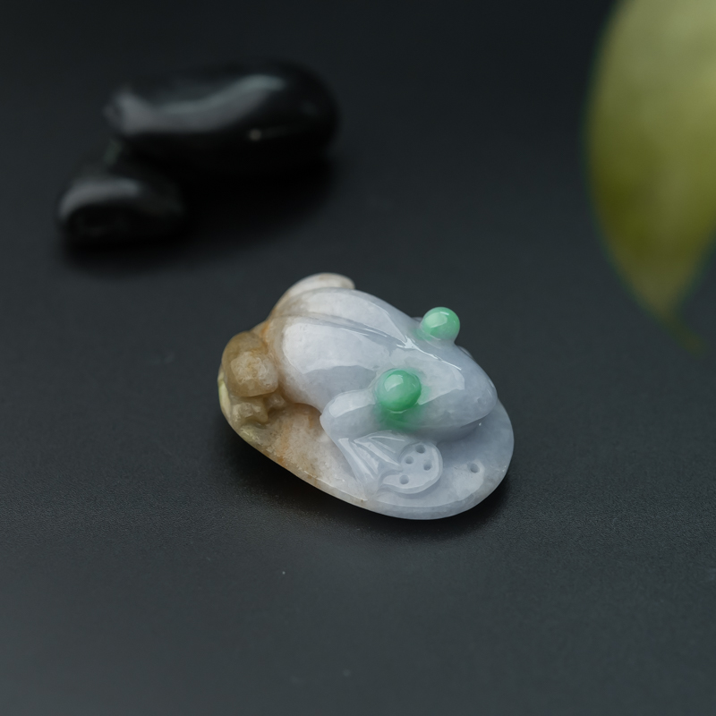 缅甸糯种福禄寿翡翠招财进宝吊坠-红掌柜