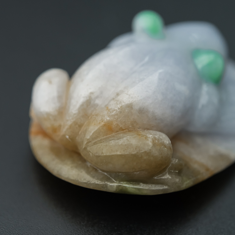缅甸天然糯种福禄寿翡翠吊坠-红掌柜