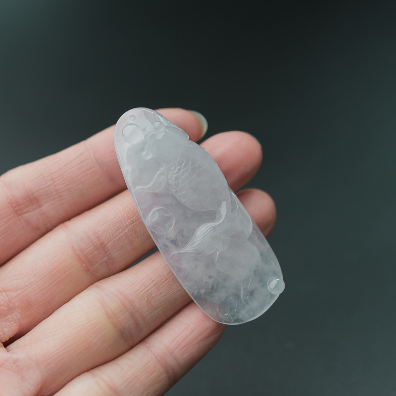 糯冰种翡翠金玉满堂吊坠-红掌柜